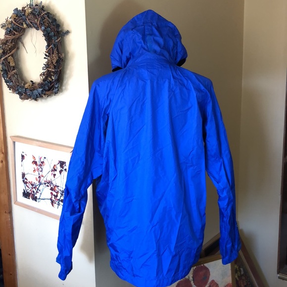 MARMONT size Medium Blue windbreaker ZipFront Waterproof Hoodie Packable Jacket - Picture 7 of 14